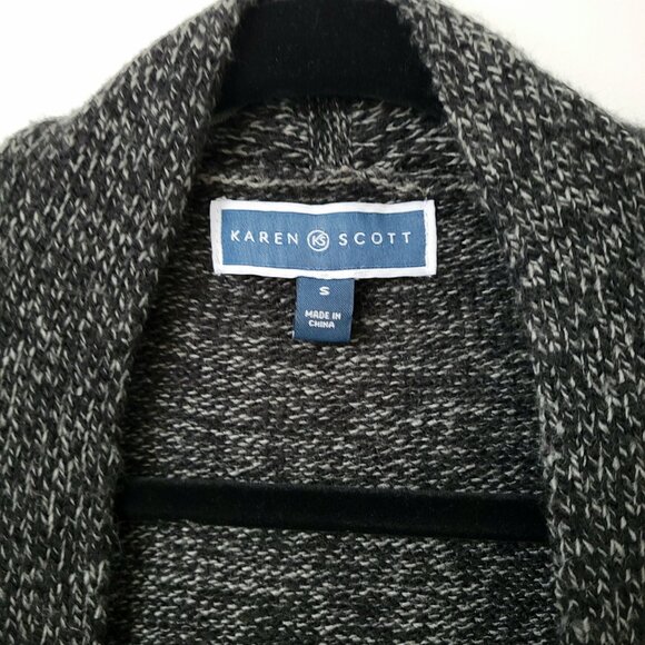 Karen Scott Open-Front Oversized Cardigan Lagenlook Sweater - Picture 6 of 14